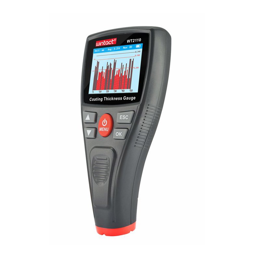Wintact 자동차 페인트 두께 게이지 바니시 필름 코팅 미터 1500um 59mil LCD 차체 디테일링 도구 WT2110