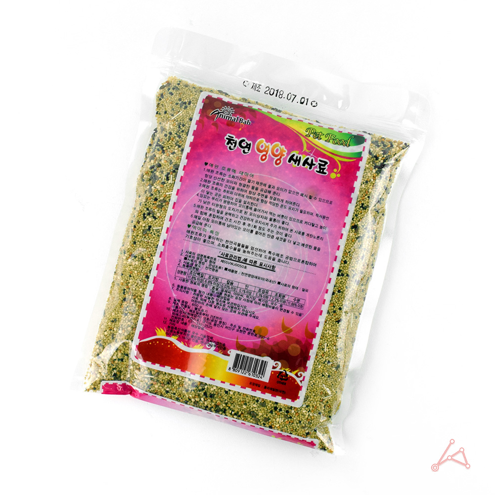 600g 문조 반려조 밥 핀치 먹이 카나리아 사료 새모이