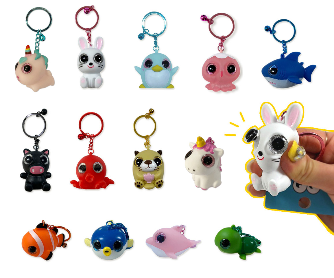 PVC TOY 팝아이키체인 토이키링 동물키홀더 토이키링 홀더
