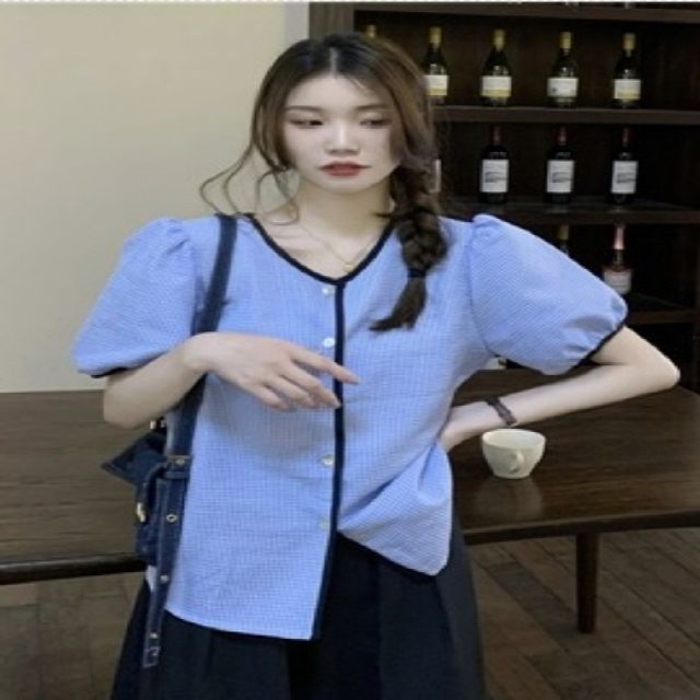 퍼프 소매 셔츠 블라우스 여성패션의류 데일리룩