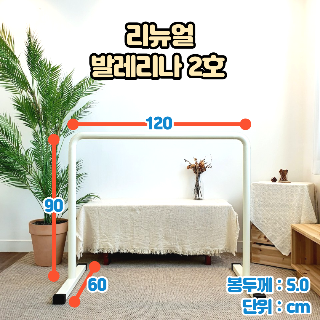 발레바 발레할래 1인용 홈 학원 발레봉 일체형 스트레칭 전공 필라테스 요가 자체제작