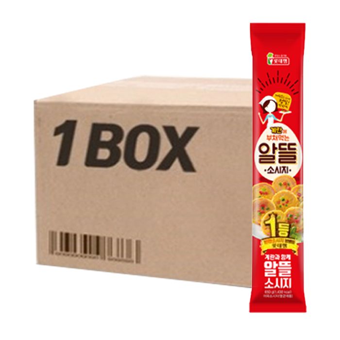 롯데웰푸드 롯데햄 알뜰소시지 650g X 10EA 1BOX 옛날 추억의 어육 소시지 계란 반찬 도시락