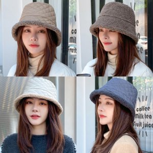 앙상블 리버시블 패딩 양면 여성 벙거지 모자 겨울