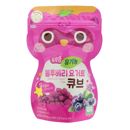 굿푸드 오가닉스토리 푸름맘 유기농 블루베리 요거트 큐브