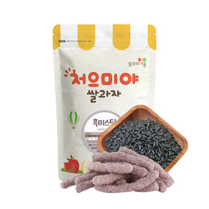 쌀과자마을 처으미야 쌀과자 흑미 스틱 40g