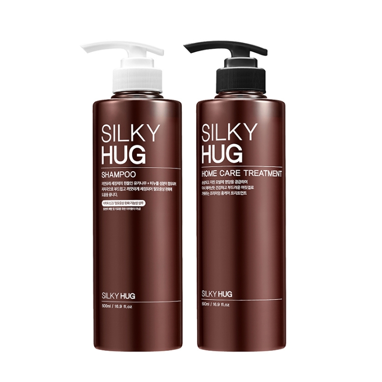 실키허그 샴푸 500ml + 홈 케어 트리트먼트 500ml