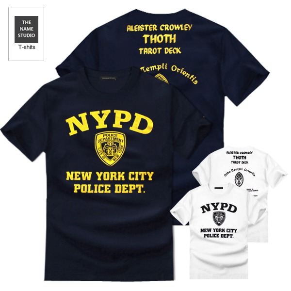 더네임스튜디오 더네임스튜디오 유니크한 반팔티 NYPD M 티셔츠