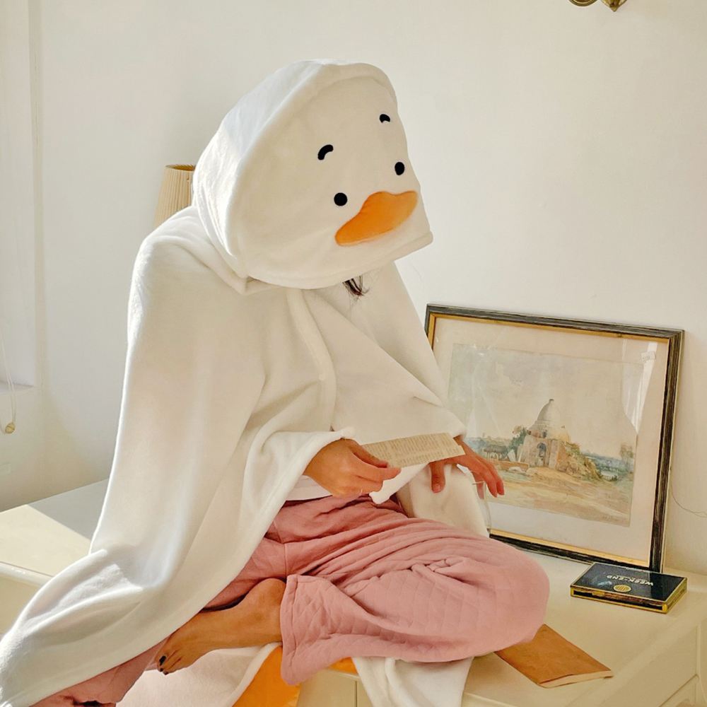 오덕이 모양 후드담요