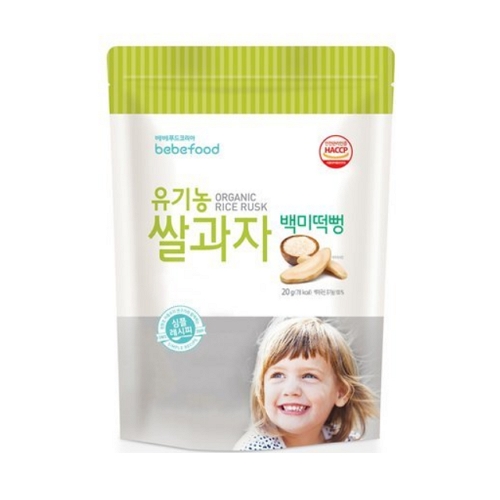 이음새 베베푸드 유기농 쌀과자 백미 떡뻥