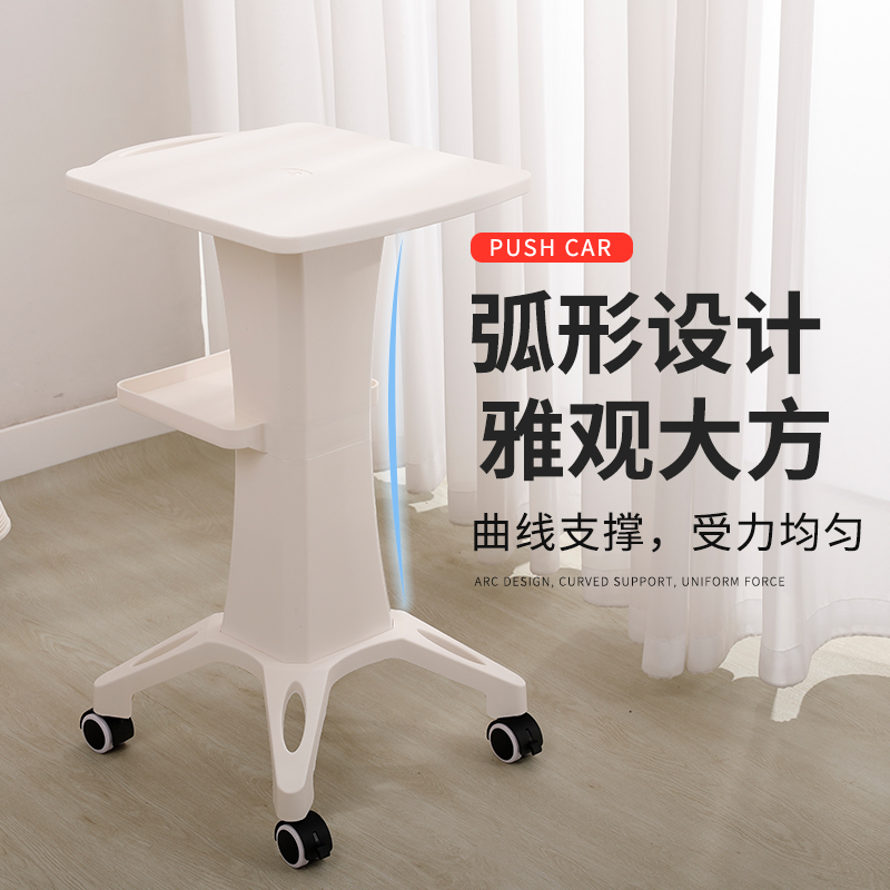 수레 작은 선반 티타늄 받침대 이동식 트롤리 미용실 주방 탁상형 미용기기