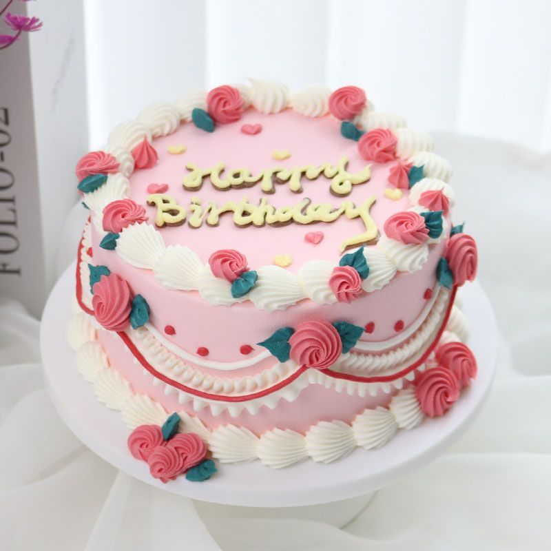 케이크 모형 플라스틱 브라이덜샤워 소품 생일초 포토존만들기 데코 케익초 G