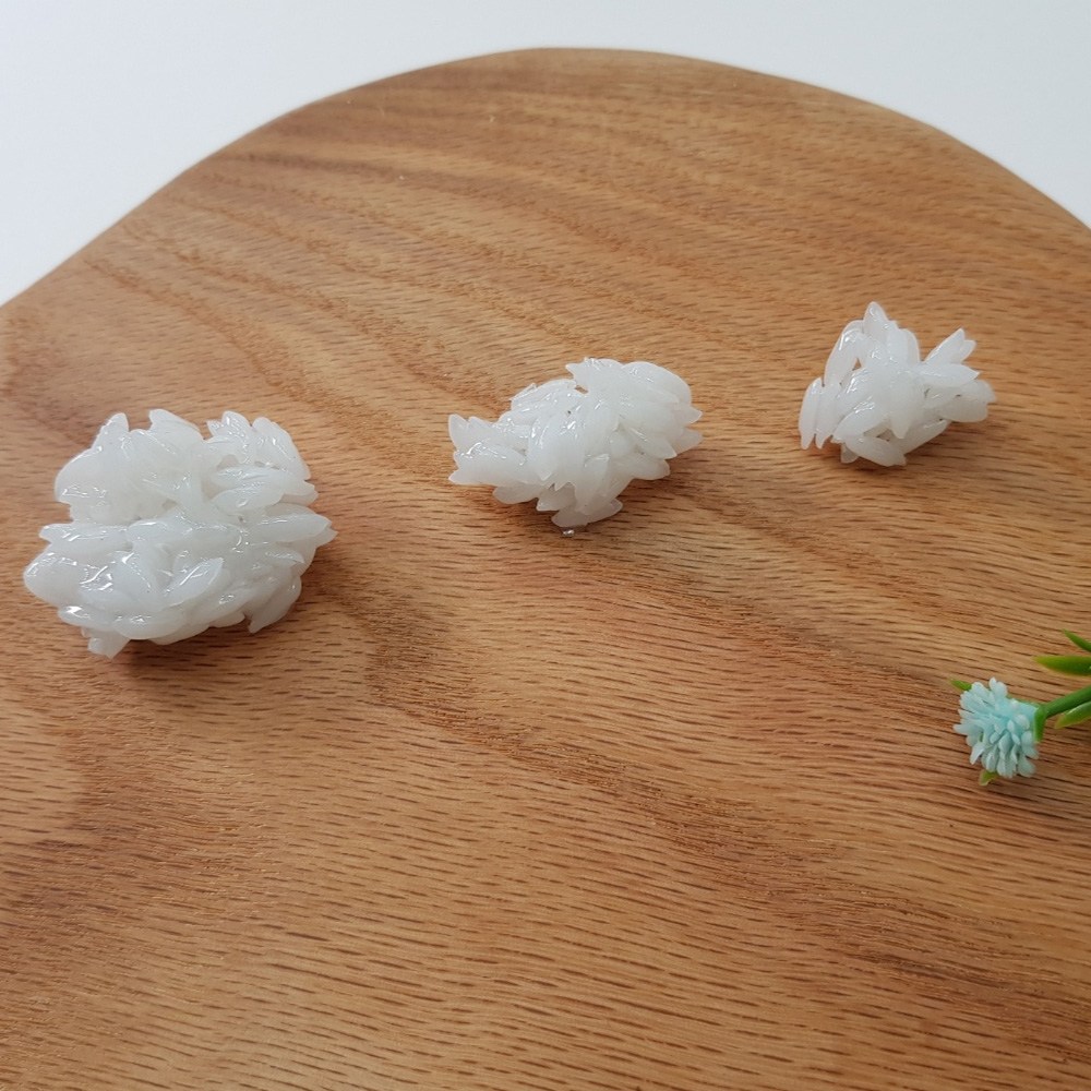 밥풀 브로치 밥풀핀 밥풀뱃지 밥풀반지 밥풀떼기 악세사리 밥알 쌀알 가방 장식 리얼 밥풀 악세사리 밥풀귀걸이 실버침