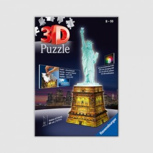코리아보드게임즈 라벤스부르거 3D퍼즐 자유의 여신상 LED 120피스