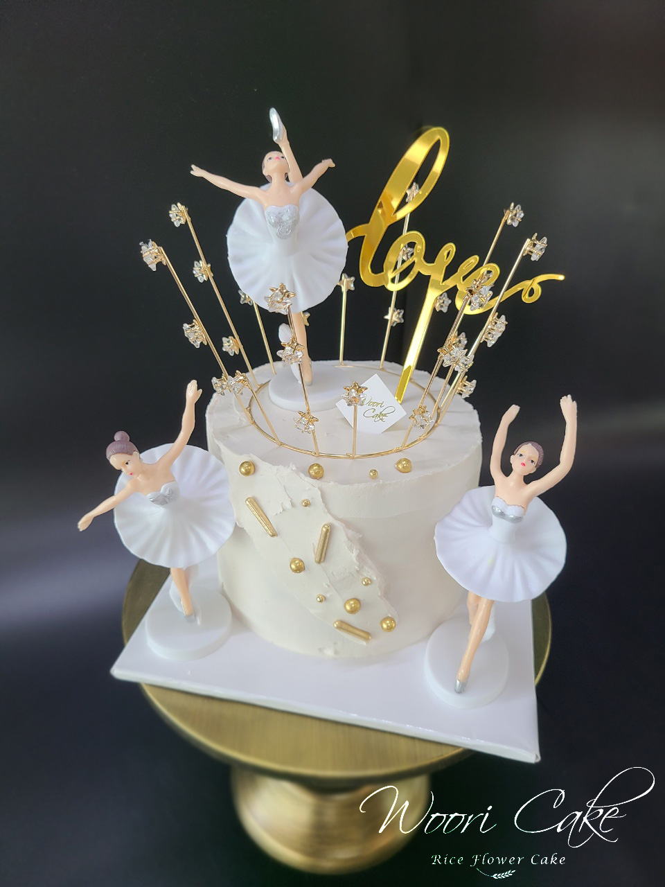 1호 2단 높은시트 발레리나 티아라 앙금 플라워떡케익 생일 선물