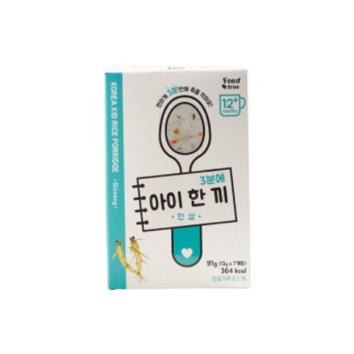 그린에프엠 푸드트리 3분에 아이한끼 인삼 3단계 13g x 7개입