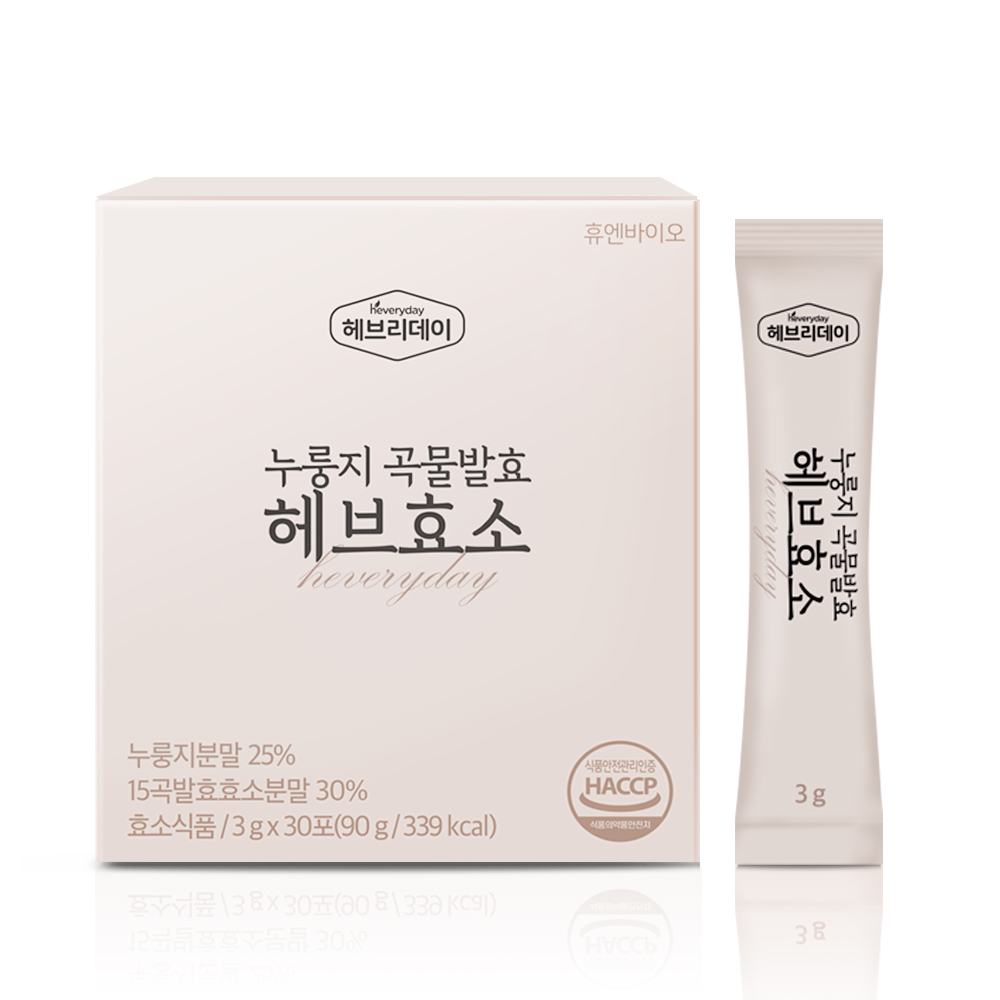 휴엔바이오 헤브리데이 누룽지 곡물발효 헤브효소 3g x 30포