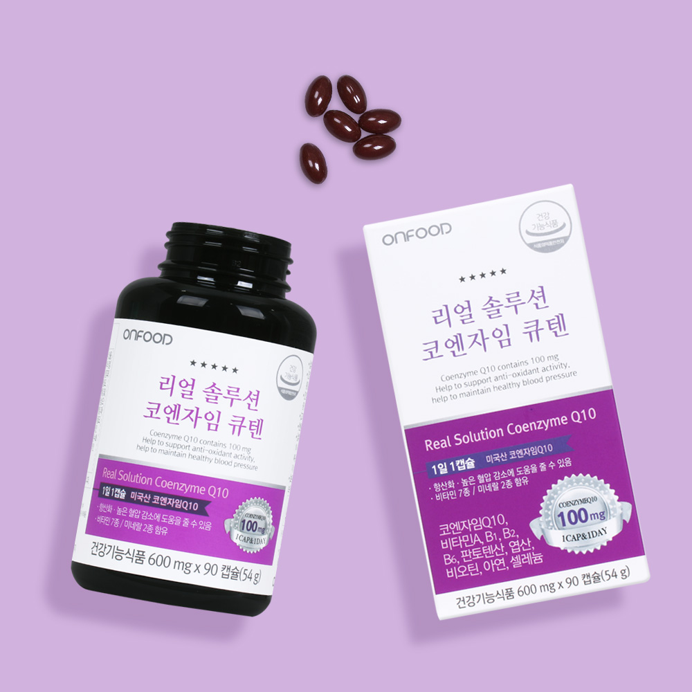 온푸드 리얼 솔루션 코엔자임 큐텐 600mg x 90캡슐