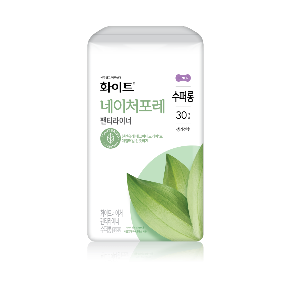 유한킴벌리 화이트 네이처포레 팬티라이너 슈퍼롱