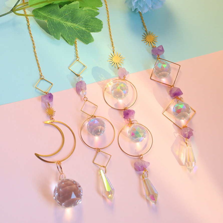 썬캐쳐 드림캐쳐 홈데코 홀로그램 자개 크리스탈 해방타운 모빌 DIY 발리 동남아 인테리어 방꾸미기 아크릴