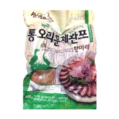 에쓰푸드 무 냉장 SFOOD통오리훈제완포 1kg 2개