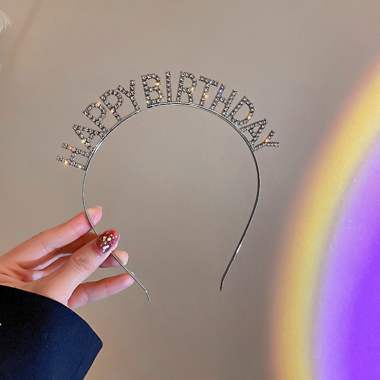 생일 파티 머리띠 해피벌스데이 아이템 소품 티아라 왕관 공주 세트 헤어밴드 파티용품 메탈