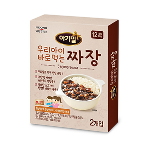 일동후디스 아기밀 우리아이 바로먹는 짜장 소스 80g x 2개입