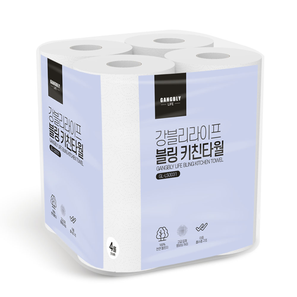 서울제지 강블리라이프 블링 키친타월 150매 4롤