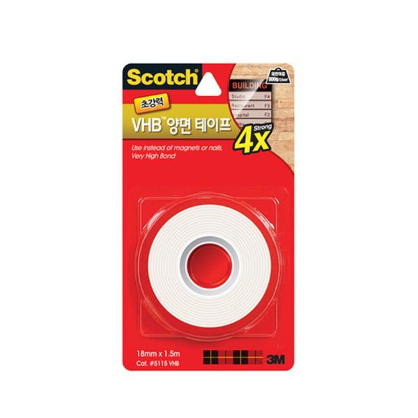 3M 스카치 5115 VHB 양면테이프 18mmx1 5m