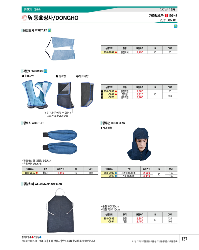 동호상사 동호상사 청앞치마 대형 70X110