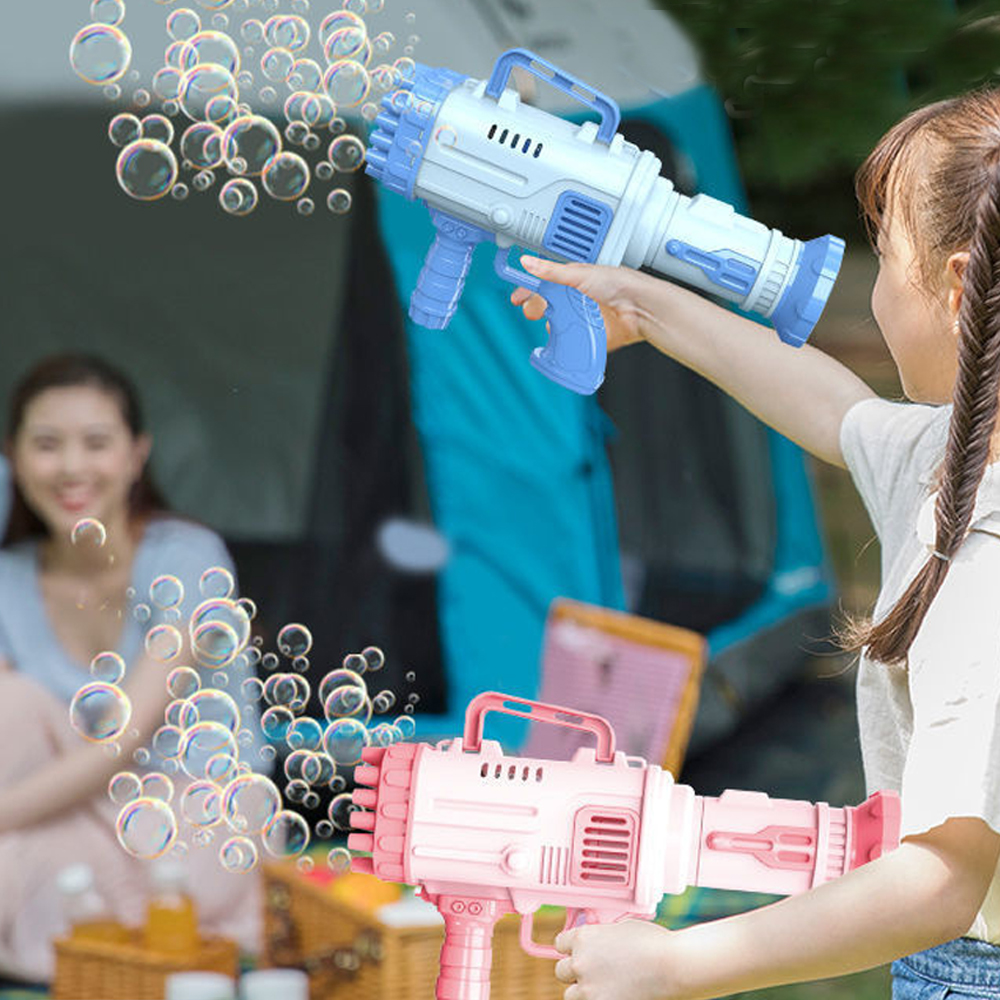 32구 바주카 버블건 장난감 자동 게틀링 비눗방울 총