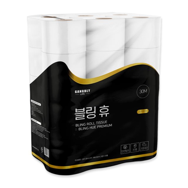 강블리라이프 블링 휴 천연 3겹 30M 30롤