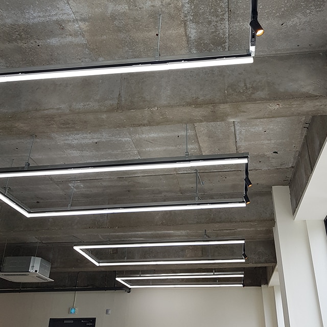 공간LED LED 레일 사각 T5 슬림 일자등 5W 300mm 전구색