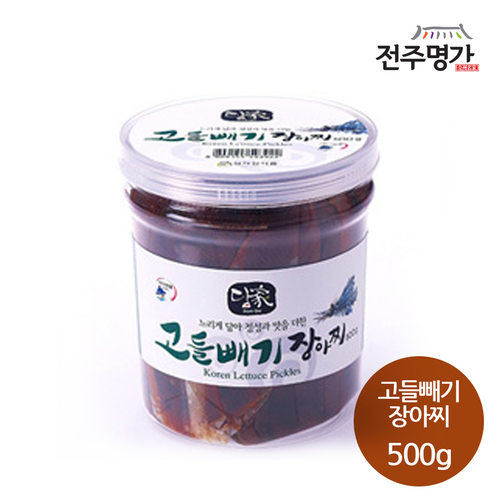 순창성가정식품 고들빼기장아찌 500g 밥반찬 순창전통고추장 여수고들빼기 우리농산물 전주명가 1개