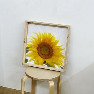꾸밈 pc574-우드프레임액자 재물운의해바라기 중형