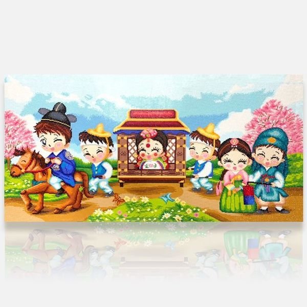 보석 십자수 3D 시집가는 날 120x 비즈 큐빅 세트 diy