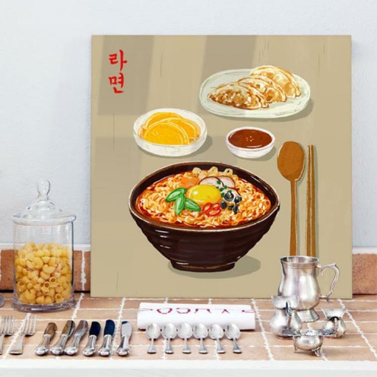 아트박스 꾸밈 cl188-아크릴액자 맛있는메뉴들 분식 중형