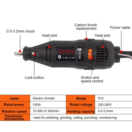 전기 Dremel 미니 드릴 180W 전기 드릴 궤도 폴리셔 로타리 공구 그 더 미니 밀