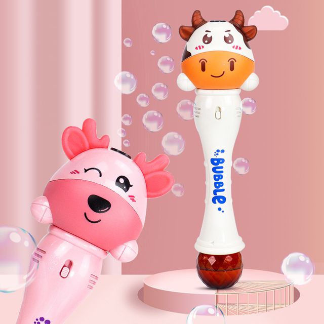 캐릭터 뮤직 라이트 버블 마법 봉 장난감 버블스틱