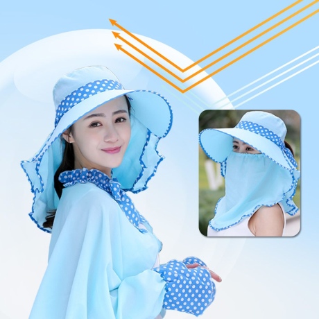 여성 햇빛 가리개 망토 모자 썬 캡 그늘막 썬캡 등산 챙모자 여름 농사 챙넓은