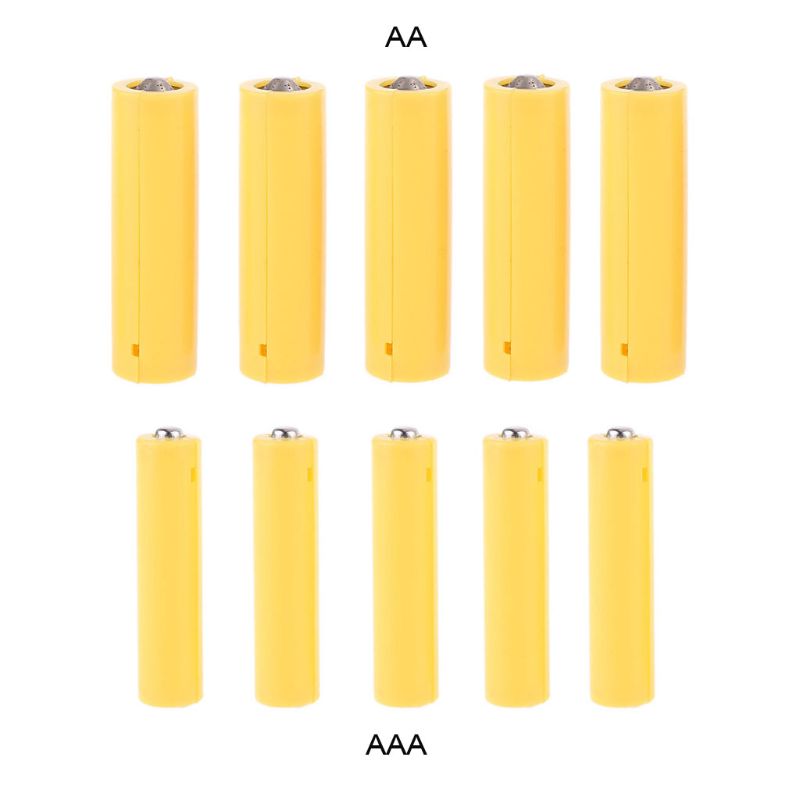 5PCS LR06 AA LR03 AAA 크기 더미 가짜 배터리 설정 쉘 자리 표시 자 실린더 지휘자 파란색 1 AA