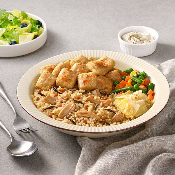 길벗푸드 러브잇 다이어트도시락 제주톳비빔밥 & 닭가슴살 새우 큐브 250g