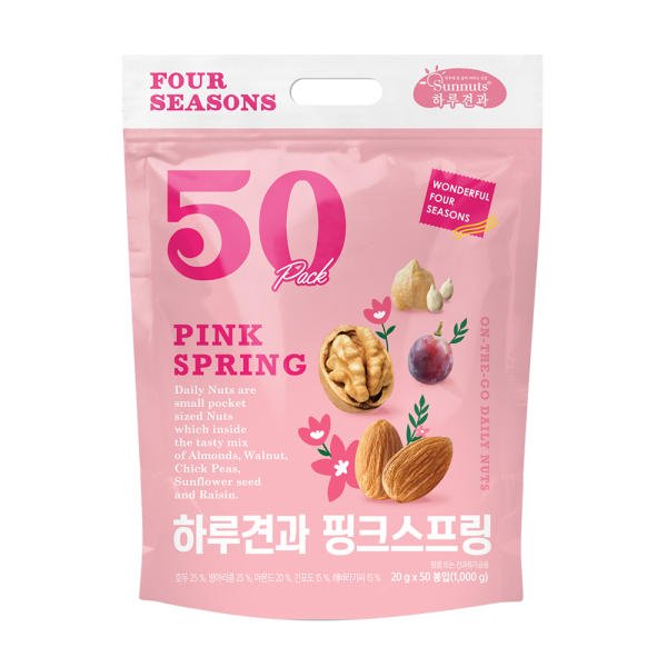 선명농수산 하루견과 핑크스프링 20g x 50개입