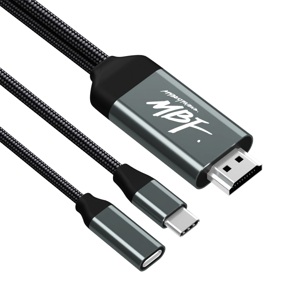엠비에프 엠비에프 100W PD 고속 충전 USB C to HDMI 미러링 케이블 MBF-PDCH