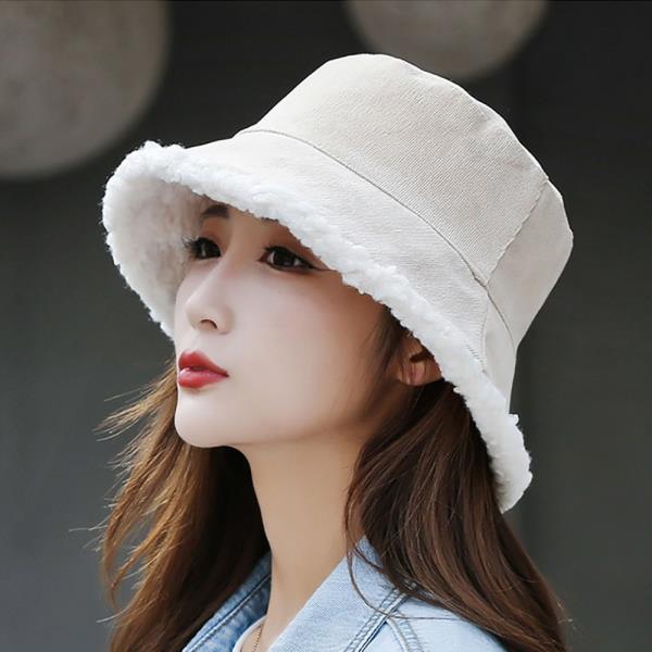 로로스키니 여성 벙거지모자 여자 겨울 양털 모자 버킷햇 방한 털 방한모 LS0476