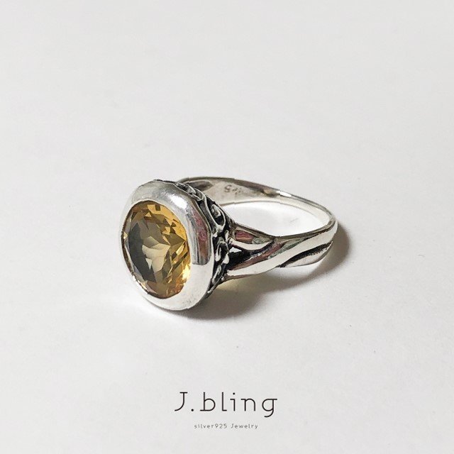 제이블링 레몬수정 반지 16 20호