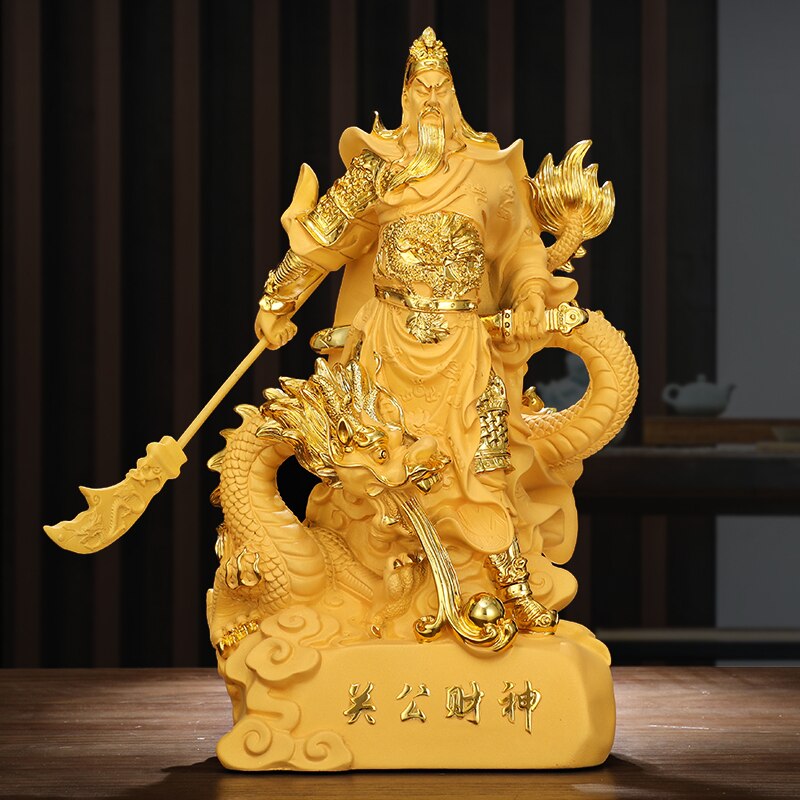 guangong potrait 장식 가정 예배 동상 전쟁과 부의 신 행운을 가져다주고 가정을 쫓는 관우 부처 동상