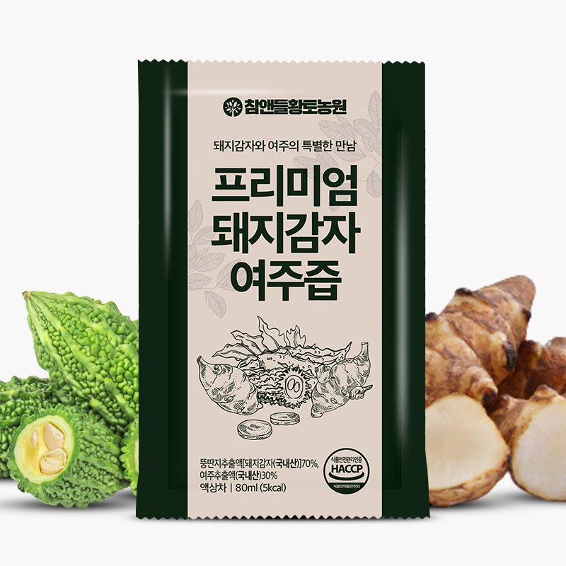 참앤들황토농원 프리미엄 돼지감자 여주즙 80ml x 30개입