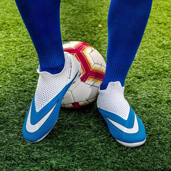 인공잔디축구화 FG AG TF 남자 축구 부츠 발목 축구화 남성용 스포츠 스니커즈 야외 빅 사이즈