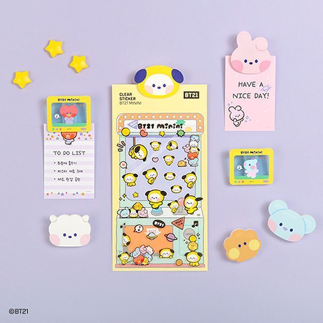 BT21 아크릴 마그넷 클립 세트 - 미니니