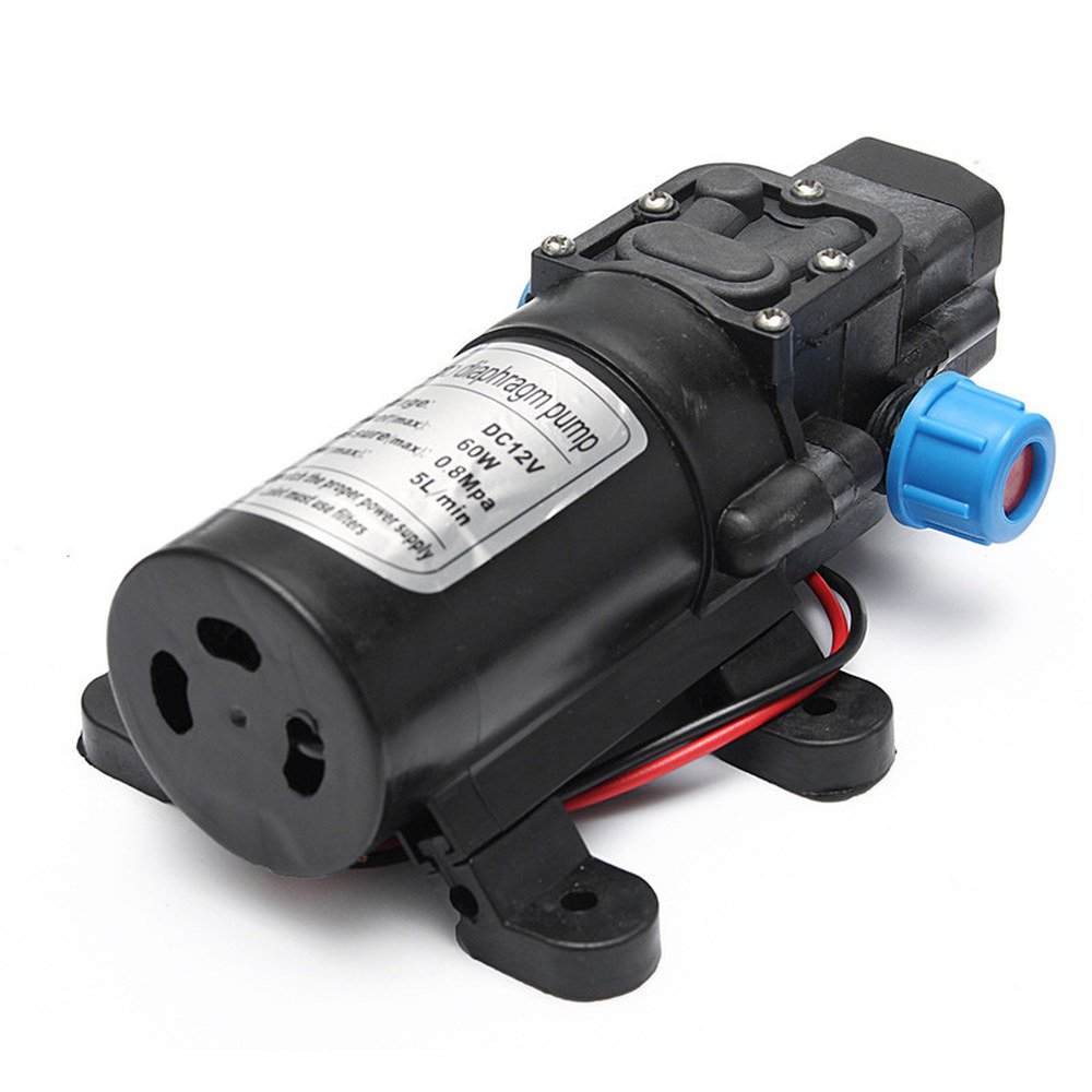 DC12V 60W 120PSI 5L MIN 농업 전기 워터 펌프 마이크로 고압 다이어프램 물 분무기 세차 12 V 어댑터